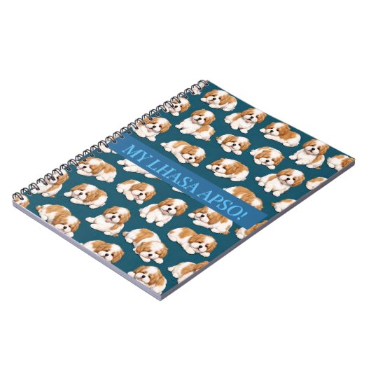 Lhasa Apso Puppy Notebook Journal (Côté gauche)