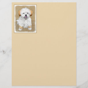 Lhasa Apso Puppy Painting - Cute Original Dog Art