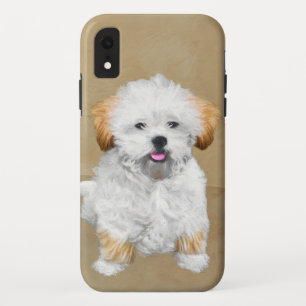 Lhasa Apso Puppy Painting - Cute Original Dog Art iPhone XR Hoesje