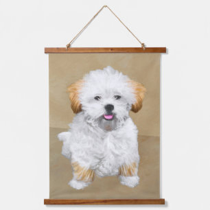 Lhasa Apso Puppy Painting - Cute Original Dog Art Hangend Wandkleed