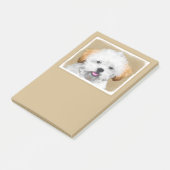 Lhasa Apso Puppy Painting - Cute Original Dog Art Post-it® Notes (Schuin)