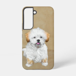 Lhasa Apso Puppy Painting - Cute Original Dog Art Samsung Galaxy Hoesje