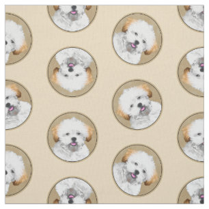 Lhasa Apso Puppy Schilderen Schattigee Originele H Stof