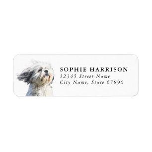 Lhasa Apso Retouradreslabels Etiket