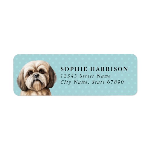 Lhasa Apso Retouradreslabels Etiket (Voorkant)