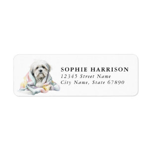 Lhasa Apso Retouradreslabels Etiket