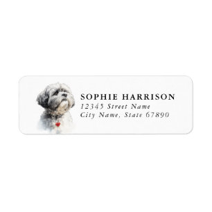 Lhasa Apso Retouradreslabels Etiket