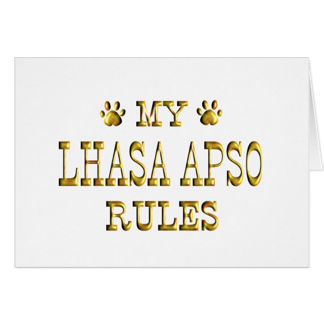 Lhasa Apso Rules Gold (Voorkant Horizontaal)