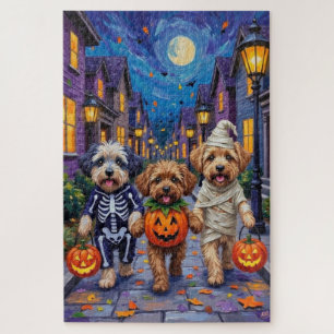 Lhasa Apso Snoep vragen in Halloween kostuums Legpuzzel