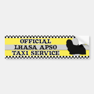 Lhasa Apso Taxi Service Bumpersticker