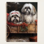 Lhasa Apso Traîneau enneigé Décor de Noël (Devant)