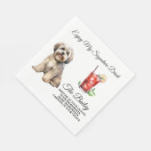 Lhasa Apso Trouwhandtekening Drink servetten (Hoek)
