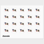 Lhasa Apso Vlag Ronde Sticker (Vel)
