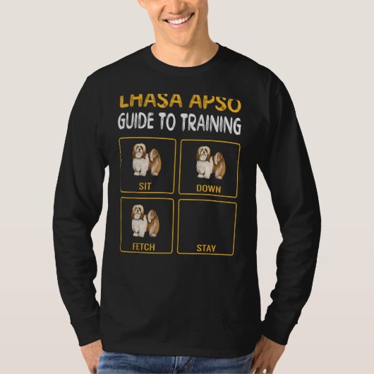 Lhasa Apsos Guide to training Dog Obedience T-shirt (Voorkant)