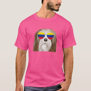 Lhasa Apsos Hond Venezuela Zonnebril T-shirt