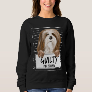 Lhasa Apsos Mugshot Schuldige Hond Trui