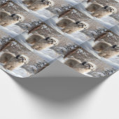 Lhasa heeft ook Kerstmis laten sneeuwen Cadeaupapier (Hoek)