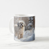 Lhasa heeft ook Kerstmis laten sneeuwen Koffiemok (Voorkant links)