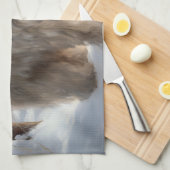 Lhasa heeft ook Kerstmis laten sneeuwen Theedoek (Quarter Fold)