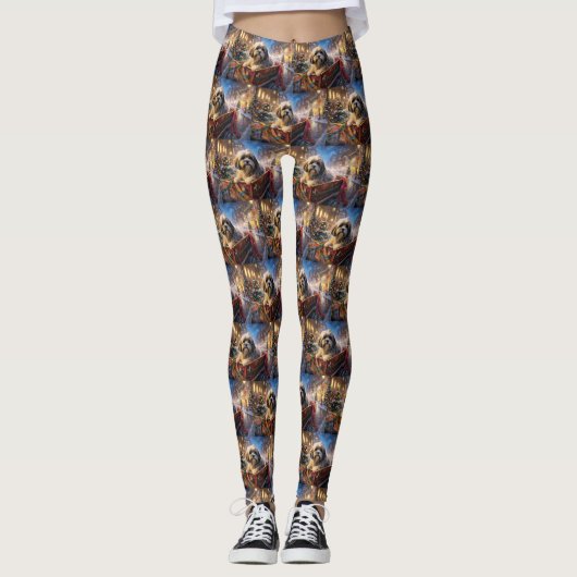 Lhasa Ook Kerstfeest Seizoen Leggings (Voorkant)