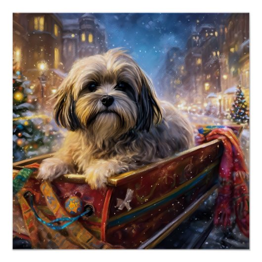 Lhasa Ook Kerstfeest Seizoen Perfect Poster (Voorkant)