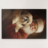Lhasa ook met Kerstman feestelijke kerst Legpuzzel (Horizontaal)