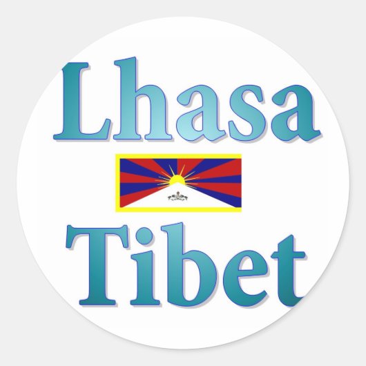 Lhasa Ronde Sticker (Voorkant)