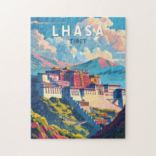 Lhasa Tibet Travel Art Vintage Legpuzzel