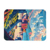 Lhasa Tibet Travel Art Vintage Magneet (Horizontaal)