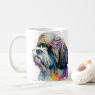 Lhaso Apso Chien Coloré Mug de café, Coupe