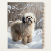 Lhassa Apso Laisse Neige Noël (Dos)