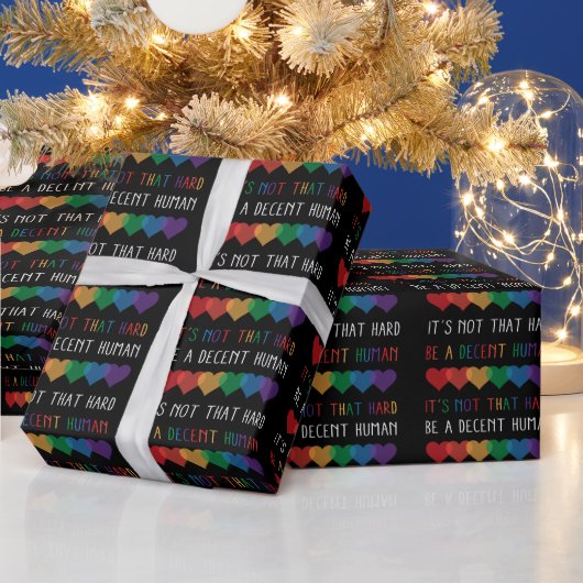 LHBT-hartretro een fatsoenlijk mens zijn, dat is h Cadeaupapier (Feestdagen)