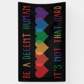 LHBT-hartretro een fatsoenlijk mens zijn, dat is h Spandoek (Verticaal)