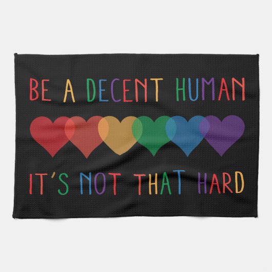 LHBT-hartretro een fatsoenlijk mens zijn, dat is h Theedoek (Horizontaal)