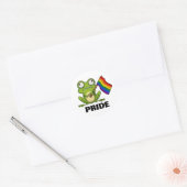 LHBT-kikker met Pride-vlag Ronde Sticker (Envelop)