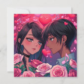 LHBT-koppel Anime Gepersonaliseerde Valentijnsdag Kaart (Voorkant)