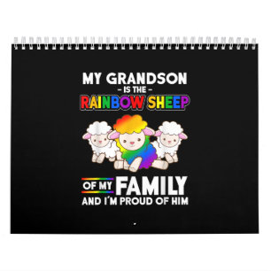 LHBT Mijn kleinzoon is regenboog schaap van famili Kalender