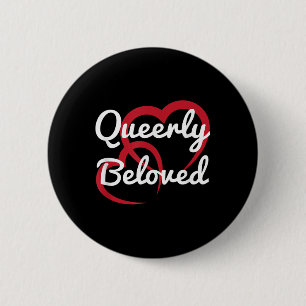 LHBT Pride Wedding Queerly Beloved Verloving Brid Ronde Button 5,7 Cm