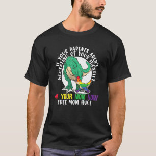 LHBT Queer Pride Sociale Beweging Vrij Dinosaurus T-shirt
