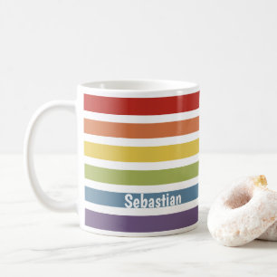 LHBT Rainbow Muted Kleur Gepersonaliseerd Koffiemok