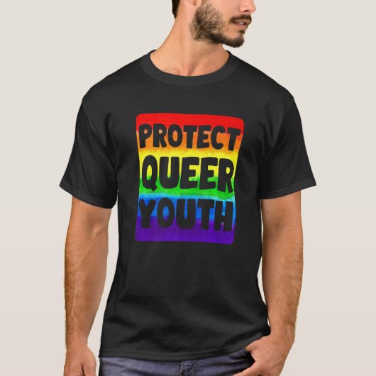 LHBTQ Bescherm Queer Jeugd Gay Pride Maand Regenbo T-shirt (Voorkant)