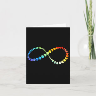 LHBTQ Infinity Heart Rainbow Neurodiversity Autist Kaart