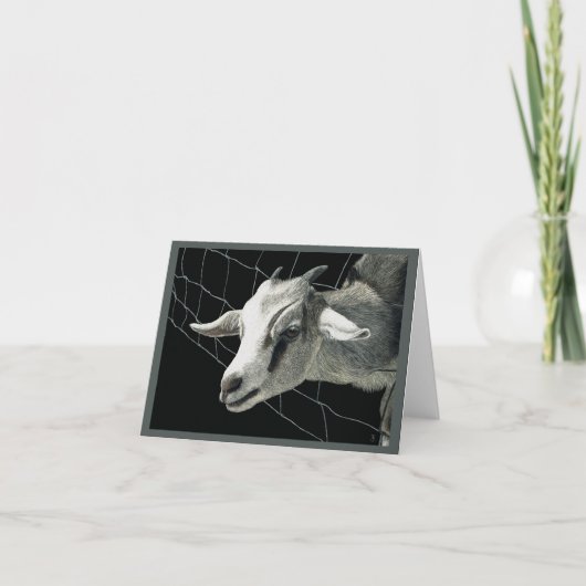 "L'herbe est toujours plus verte" - Carte de chèvr (Devant)