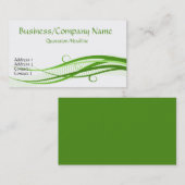 L'herbe verte ondule des cartes de visite (Devant / Derrière)