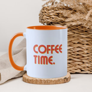 L'heure du café   Simple tasse à café minimaliste 