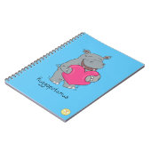 L'hippopotame étreint le carnet de Saint-Valentin (Côté gauche)