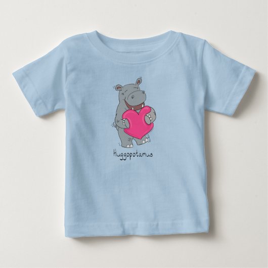 L'hippopotame étreint le T-shirt de bébé de (Devant)