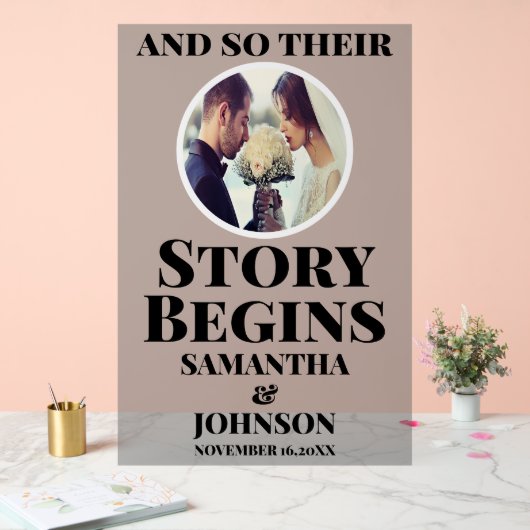 L'histoire acrylique gelée commence l'Affiche de b (Mariage)