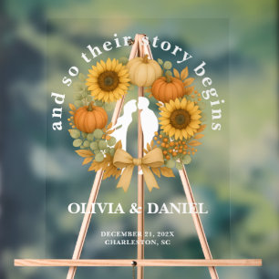 L'histoire commence Citrouille Wreath Automne Mari