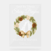 L'histoire commence Pine Greenery Wreath Mariage B (Recto)